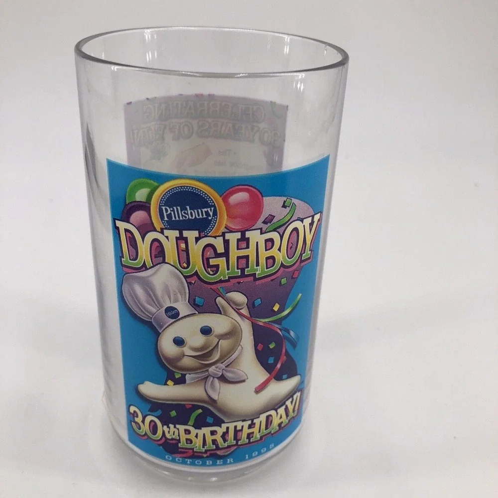 Pillsbury Doughboy Collector Glass 1995 Original Box 30th Birthday VTG Collector